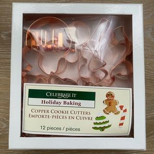 12 holiday copper cookie cutters